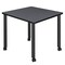 Regency Kee Mobile Tables, 30 W, 30 L, 29 H, Wood, Metal Top, Grey TBMC3030GYBK - alternate 1